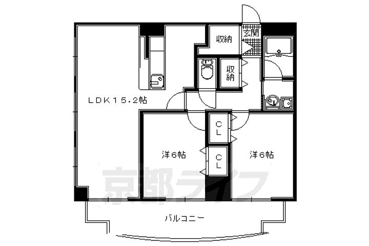ベルメゾン7番館402の間取り