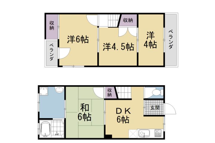 京都府宇治市槇島町南落合(一戸建)の賃貸物件の間取り