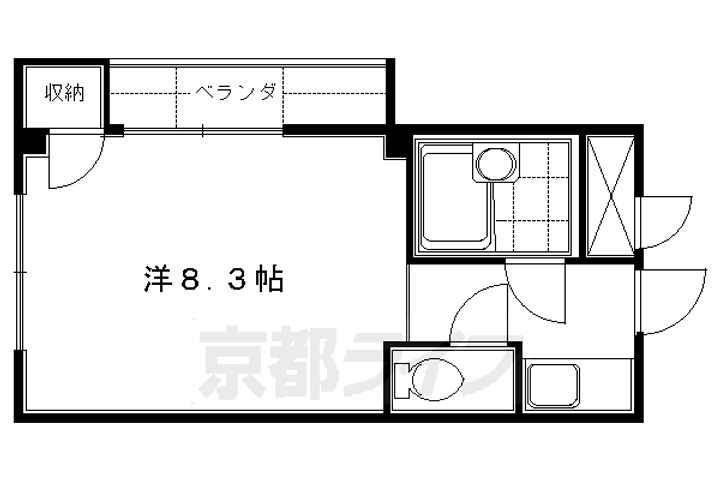 京都府京都市伏見区京町10丁目の賃貸マンションの間取り