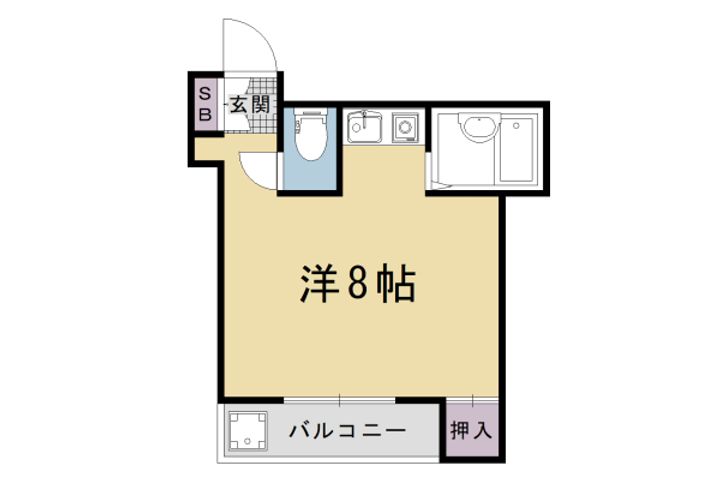 京都府京都市右京区嵯峨天龍寺油掛町の賃貸マンションの間取り
