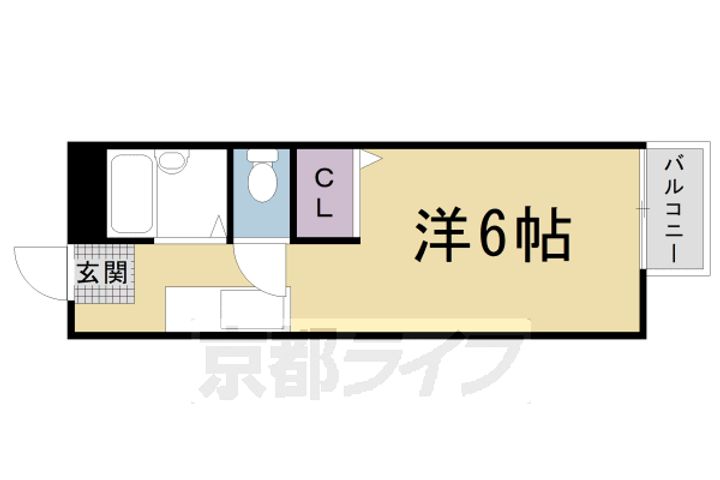 京都府京都市右京区嵯峨天龍寺造路町の賃貸アパートの間取り