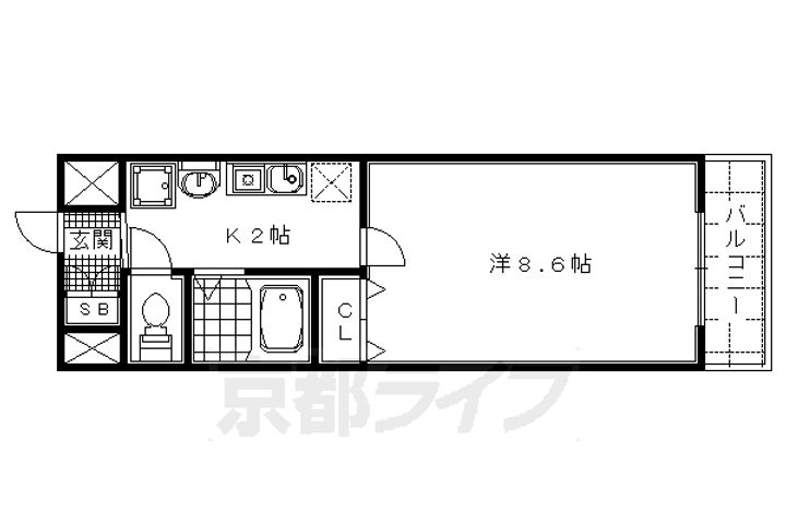 KDXレジデンス西大路の間取り