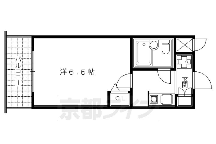 DETOM−1烏丸二条の間取り