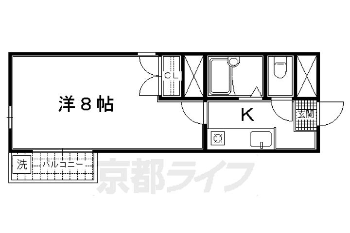 京都府京都市東山区下堀詰町の賃貸マンションの間取り
