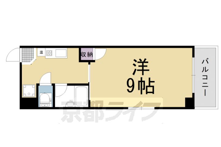 ラフィーネ四条堀川1005の間取り