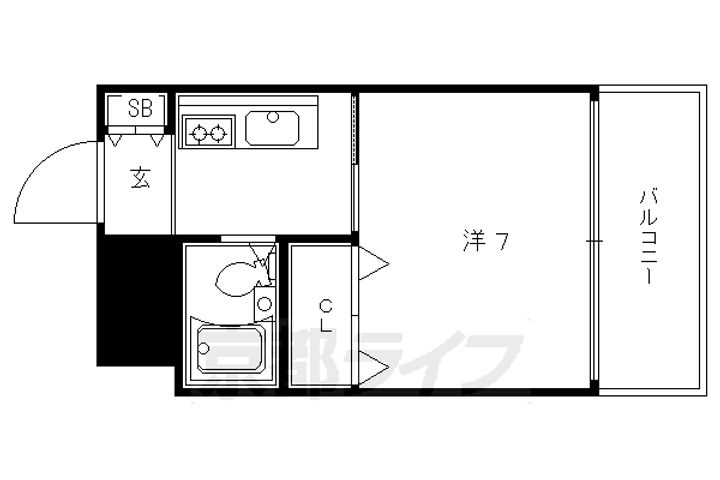 京都府京都市下京区妙満寺町の賃貸マンションの間取り