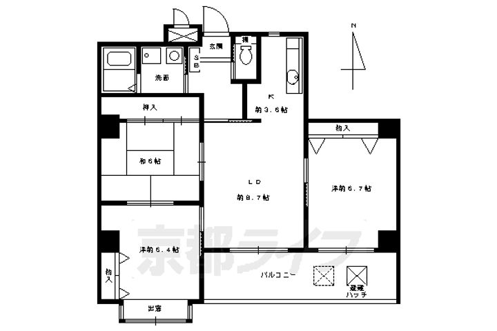 洛翠舎302の間取り