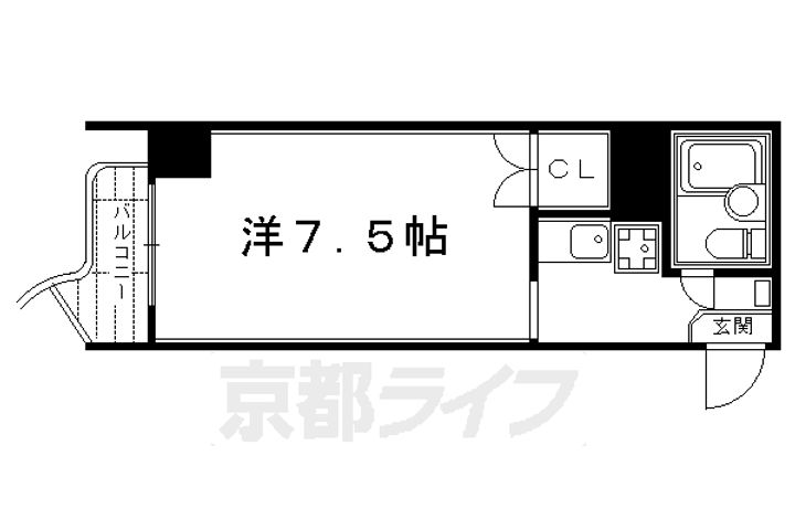 京都府京都市下京区新町通四条下ル四条町の賃貸マンションの間取り