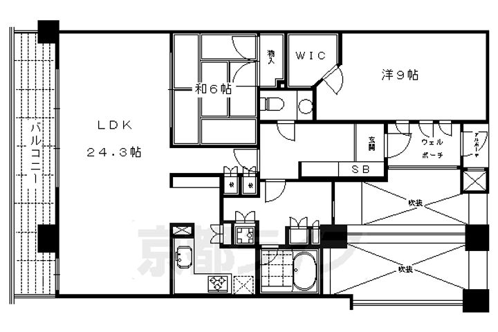 サンクタス四条烏丸スティーロレジデンスの間取り