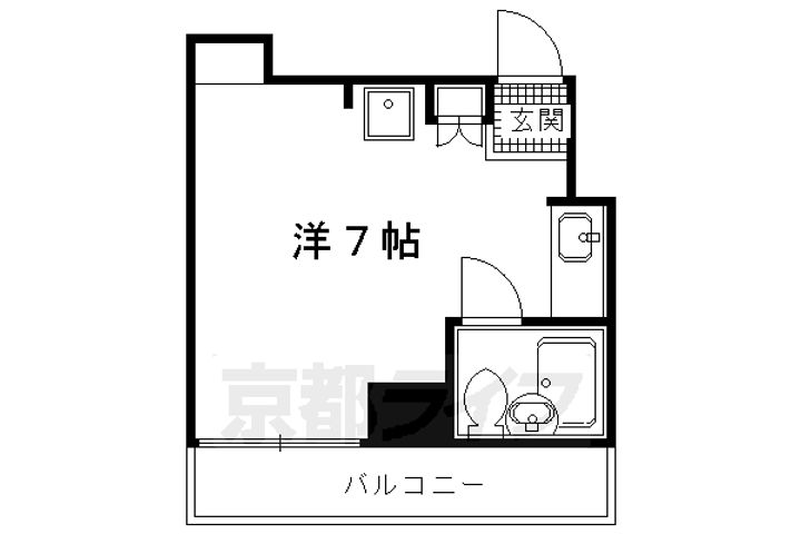 京都府京都市上京区中立売通油小路西入東橋詰町の賃貸マンションの間取り