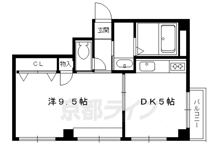 京都府京都市上京区寺之内通室町西入納屋町の賃貸マンションの間取り