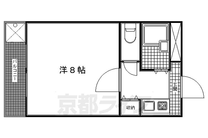 京都府京都市南区東九条東岩本町の賃貸マンションの間取り