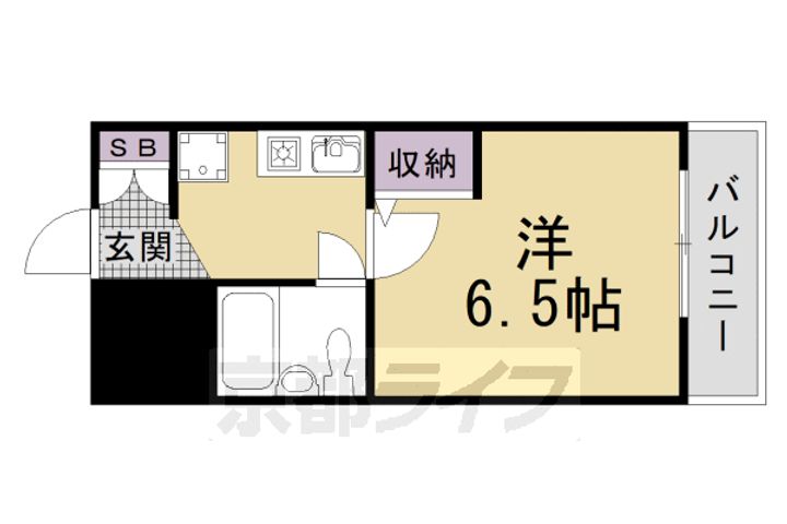 ライオンズマンション西陣南の間取り