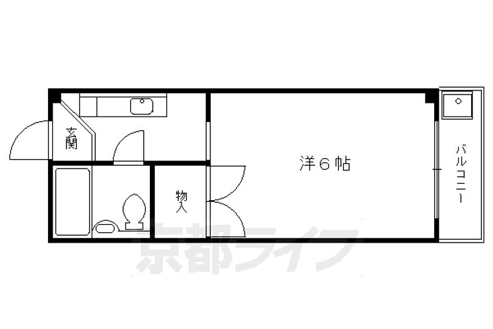 ロイヤルコーポタカハラ206の間取り