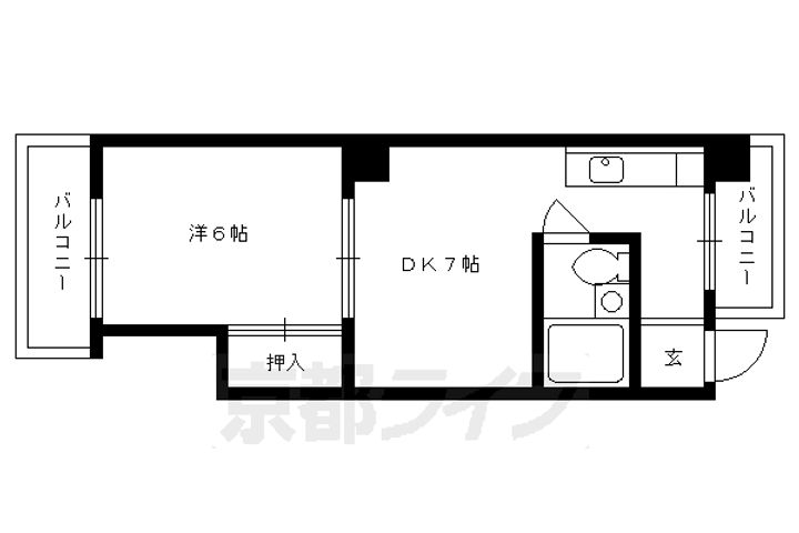 小川ハイツ4-Dの間取り