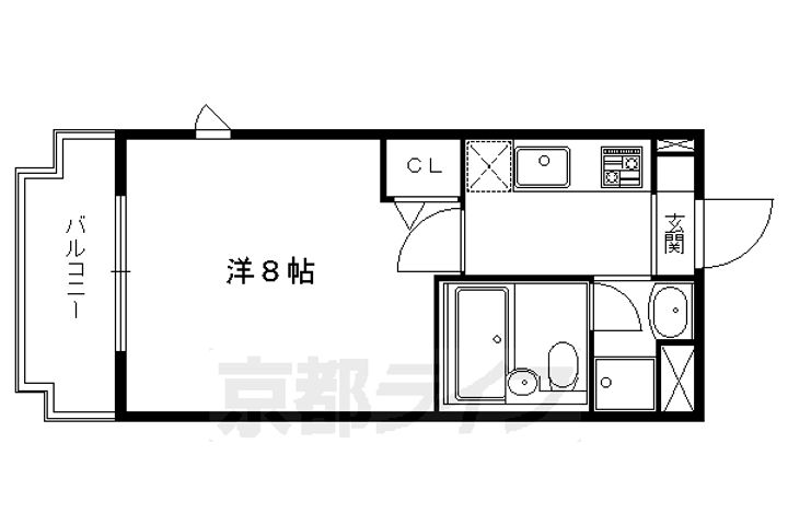 シャローム北白川204の間取り