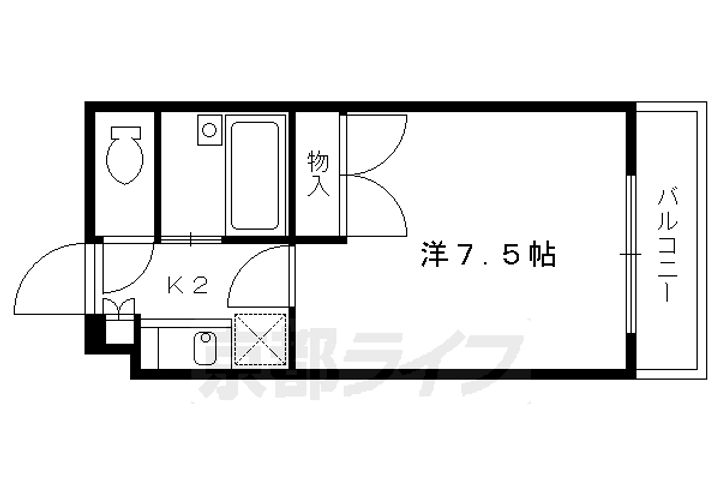 カーサフォレスト西賀茂101の間取り
