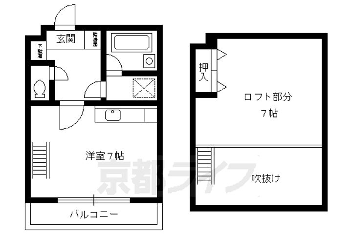 京都府京都市上京区相国寺門前町の賃貸マンションの間取り
