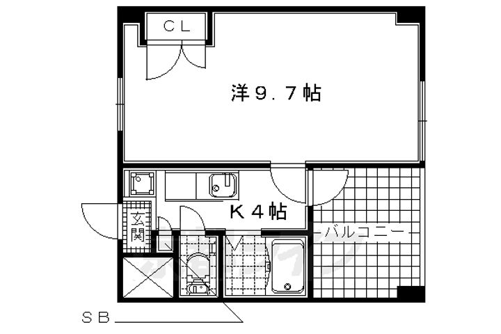 京都府宇治市槇島町三十五の賃貸マンションの間取り