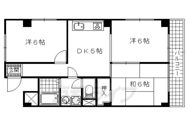 ハイツクローバーA503の間取り