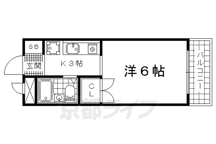 ぼなーる東野203の間取り