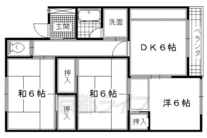 ハイツ竹風102の間取り