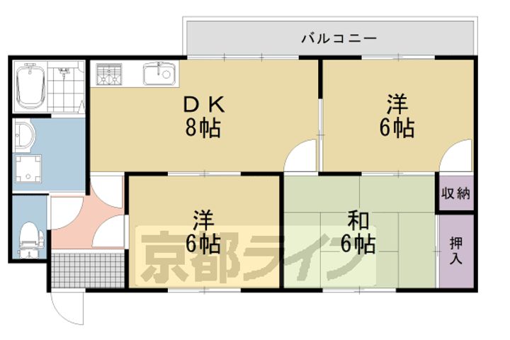 Fフラット401の間取り
