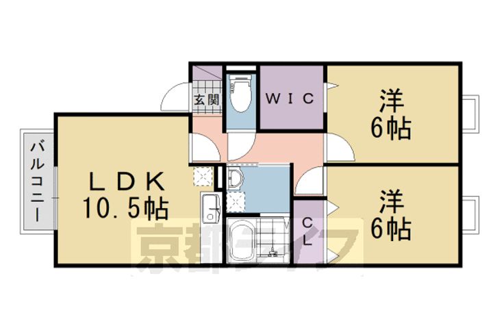 ヴィルヌーブ今里105の間取り