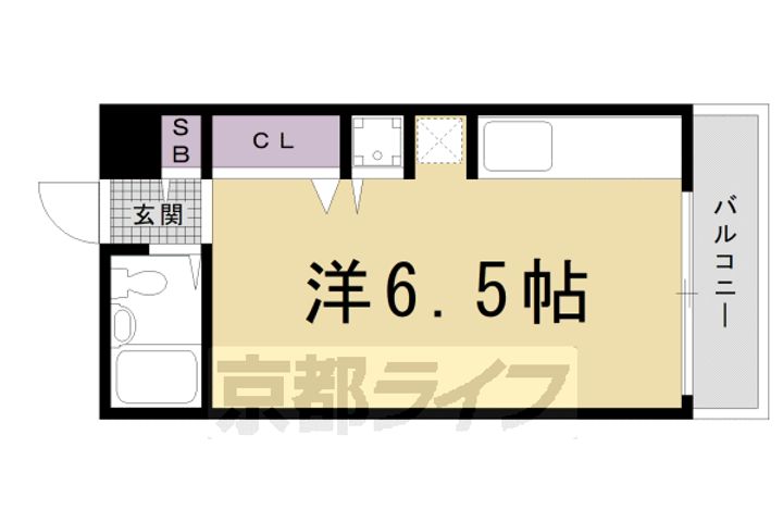 京都府京都市北区衣笠北高橋町の賃貸マンションの間取り