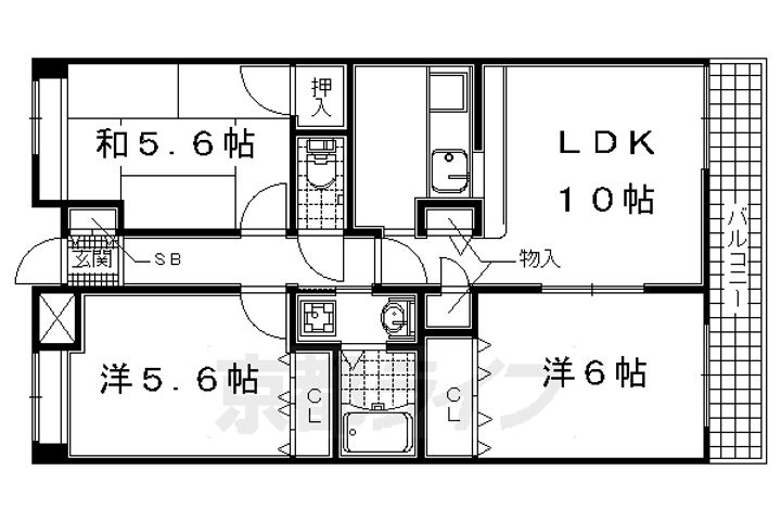 コージースクエア・広野305の間取り