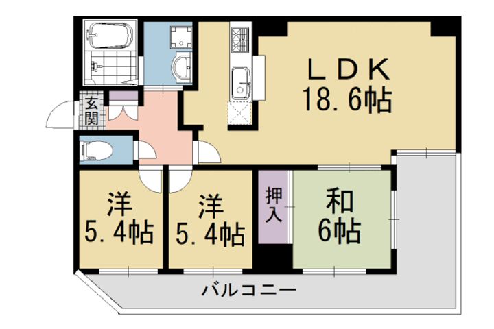 シャリマー五条の間取り