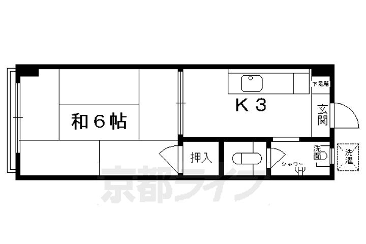 五条ミブマンション505の間取り