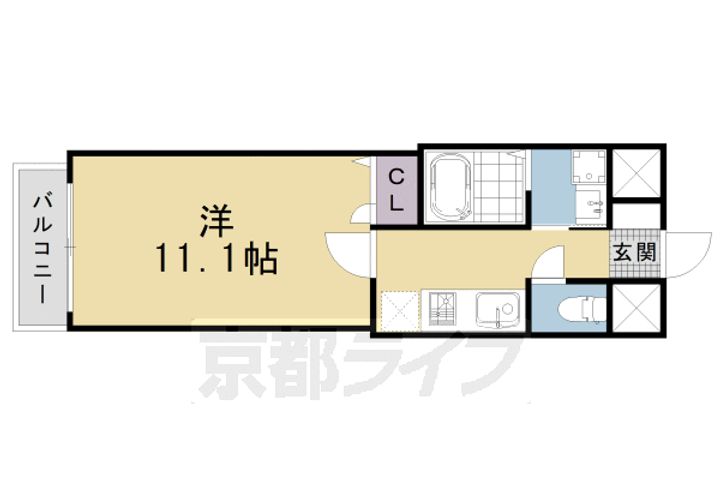 ル・サフィール西大路Ⅱの間取り