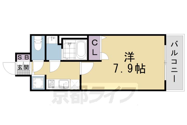 アスヴェル京都東寺前708の間取り