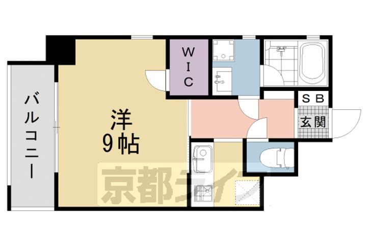 京都府京都市下京区西七条南衣田町の賃貸マンションの間取り