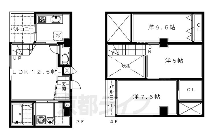 シュシュパルク六条院の間取り