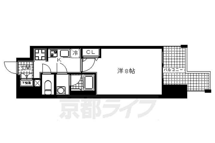 ベラジオ五条堀川Ⅱの間取り