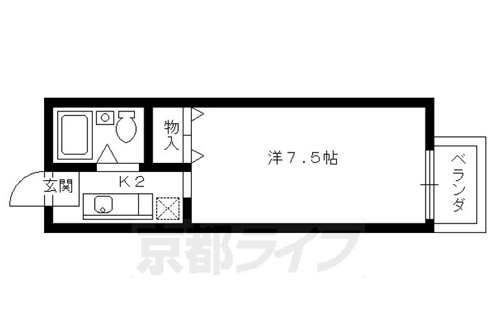 セジュール上賀茂207の間取り