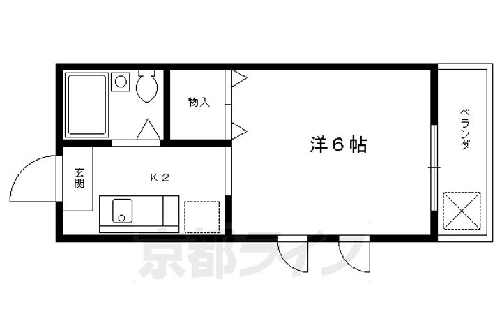 ハイツこすぎ103の間取り