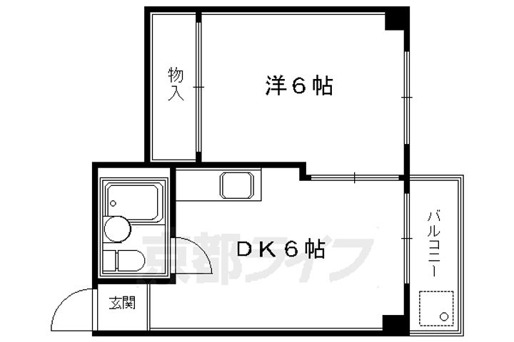 セゾン東山305の間取り