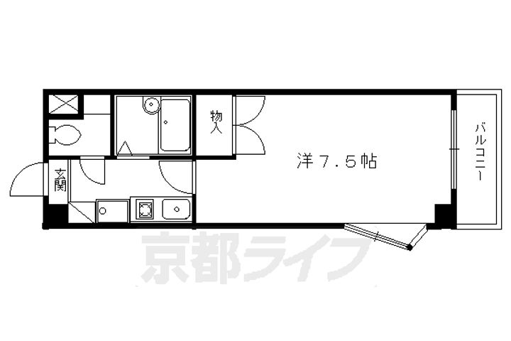 アミティ北白川301の間取り