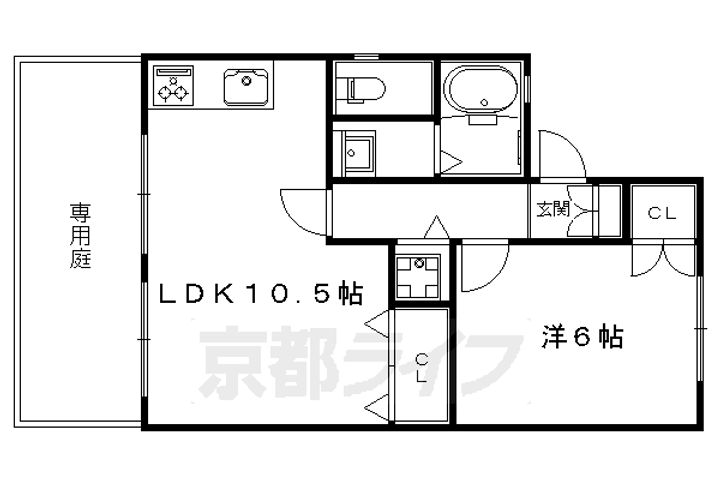 セジュールロゼット103の間取り