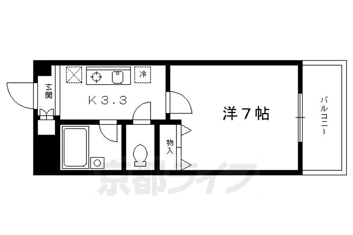ヴェール一乗寺206RVの間取り