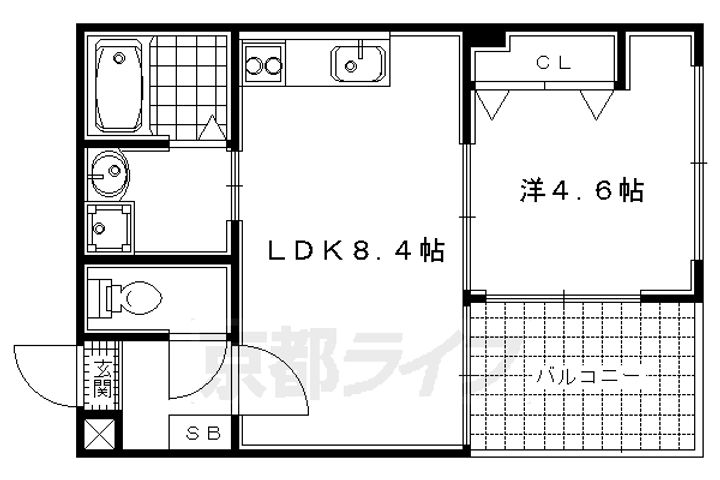 パセオアグラシオン今出川の間取り