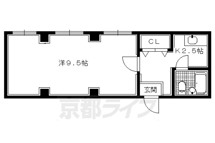 上賀茂松柏204の間取り