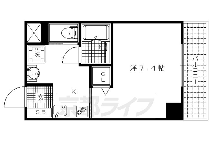 BelleVille千本今出川401の間取り