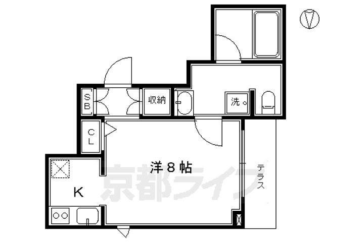 シャーメゾンろくはら102の間取り