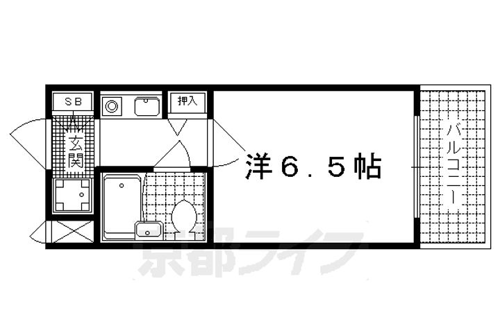 グランデール山科101の間取り