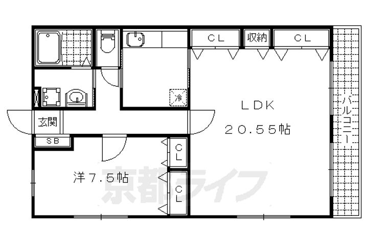 メゾン雅202の間取り