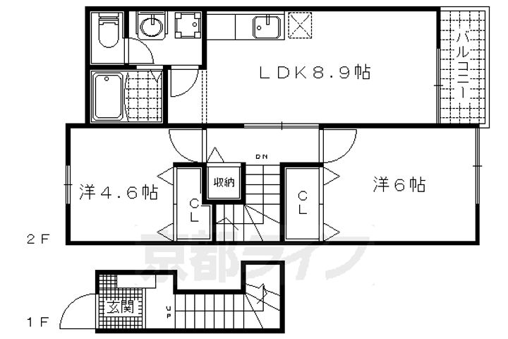 セントレア小野B202の間取り